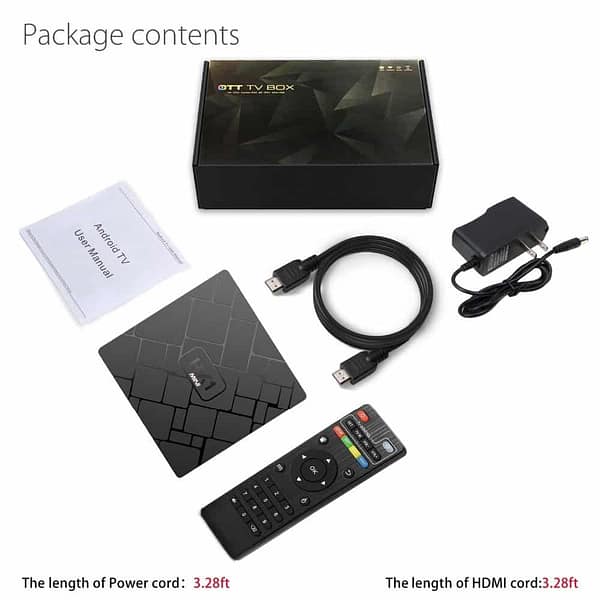 HK1 MINI Android 8.1 + 2GB RAM 16ROM H.265 4 k TV + 12 mois d'abonnement Premium IP TV